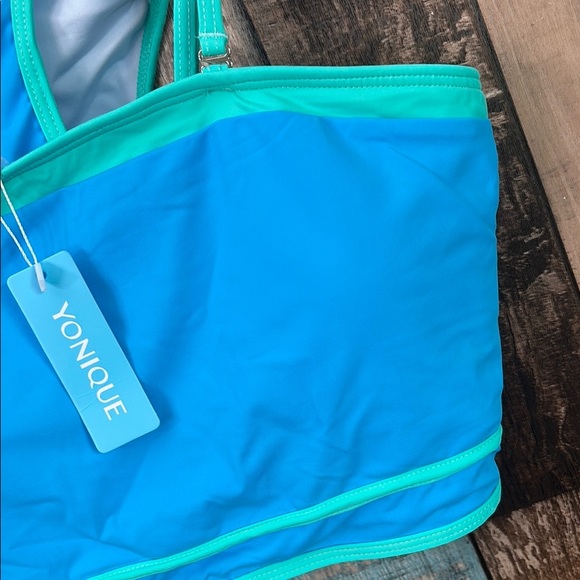 Younique Women's large Blue and Green Bikini Set - Picture 4 of 14